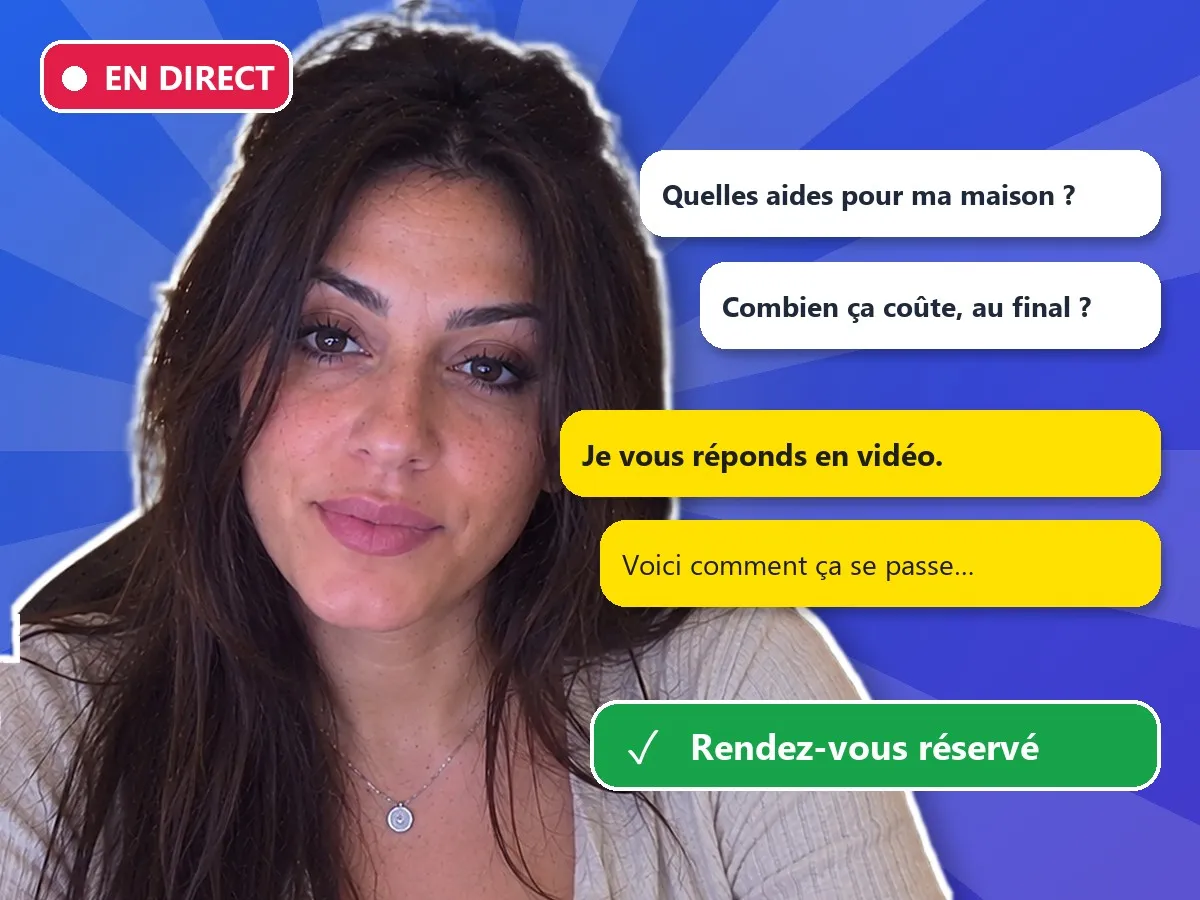 Illustration : un avatar en direct répond aux questions du chat et un rendez-vous est réservé